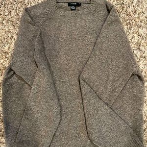 J. Crew mens wool sweater, heather gray, size large